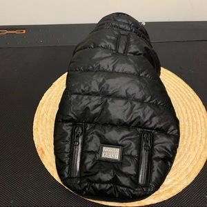 North Fetch Little One Warm Drawstring Neck Harnes Spot Puffer Vest Jacket